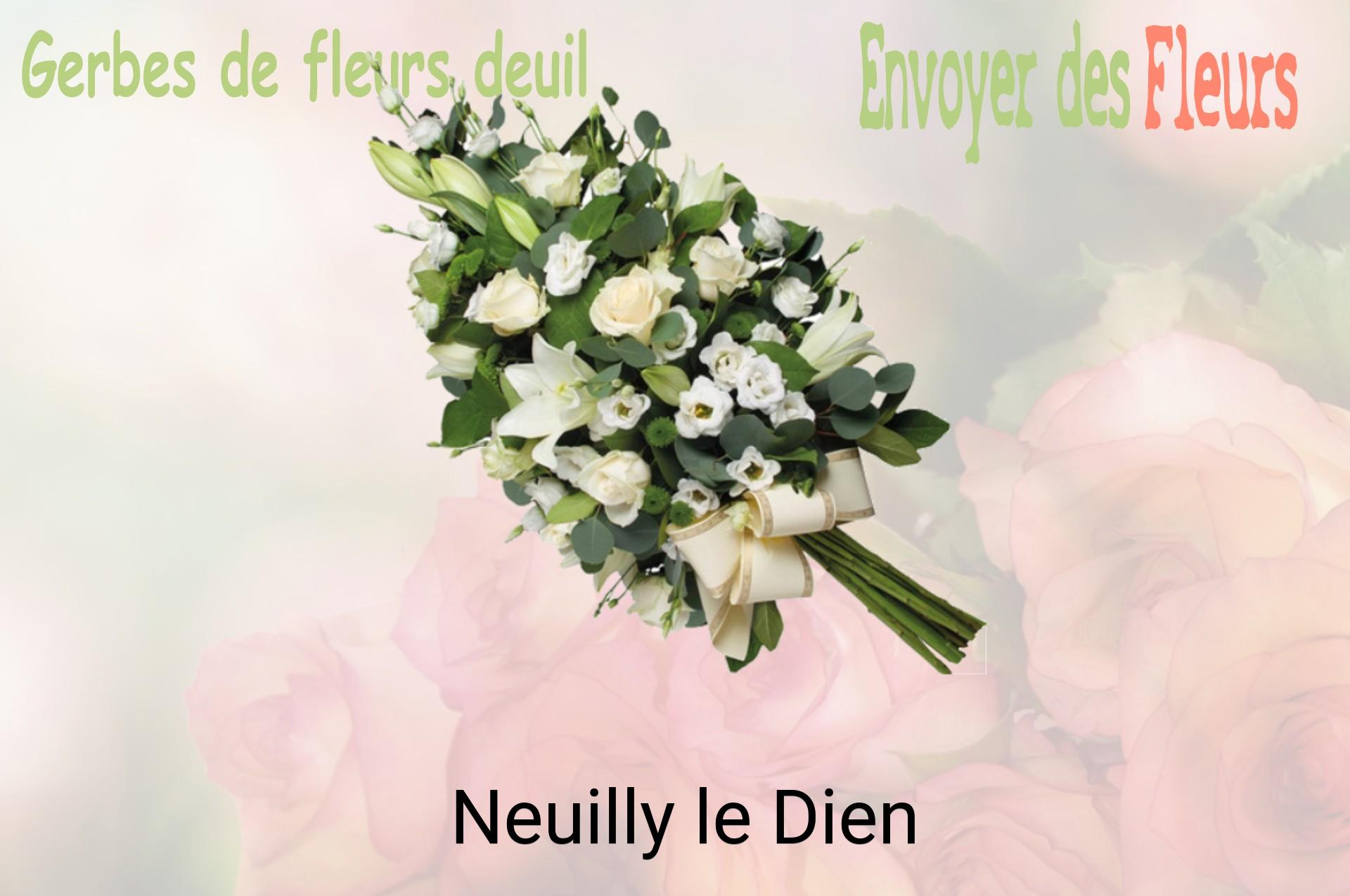 Gerbe de fleurs de deuil livrée à Neuilly-le-Dien